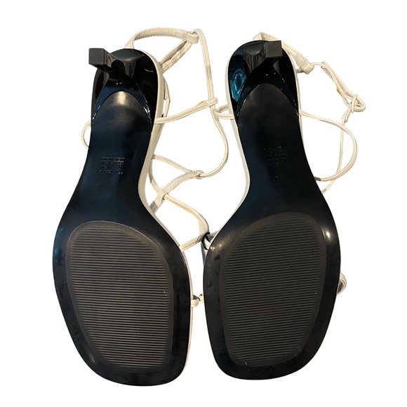 NIB Mango Criss-Cross Strappy Sandals In Ivory Size 38 (7.5) - Picture 7 of 8